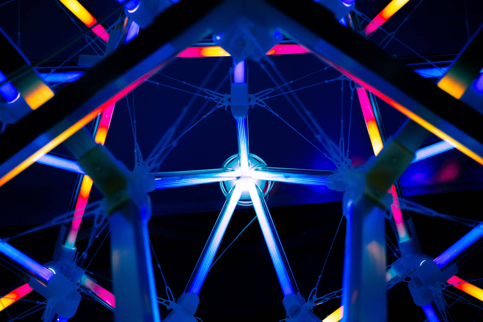 Neon-konstruksie-ontwerp Agtergrond