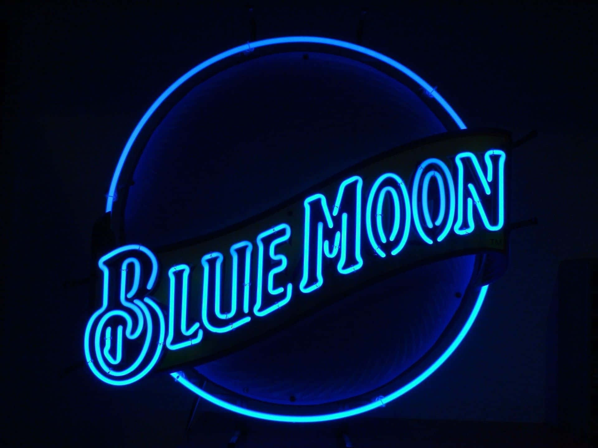 Neon LED-teken Bloumaanprent Muurpapier