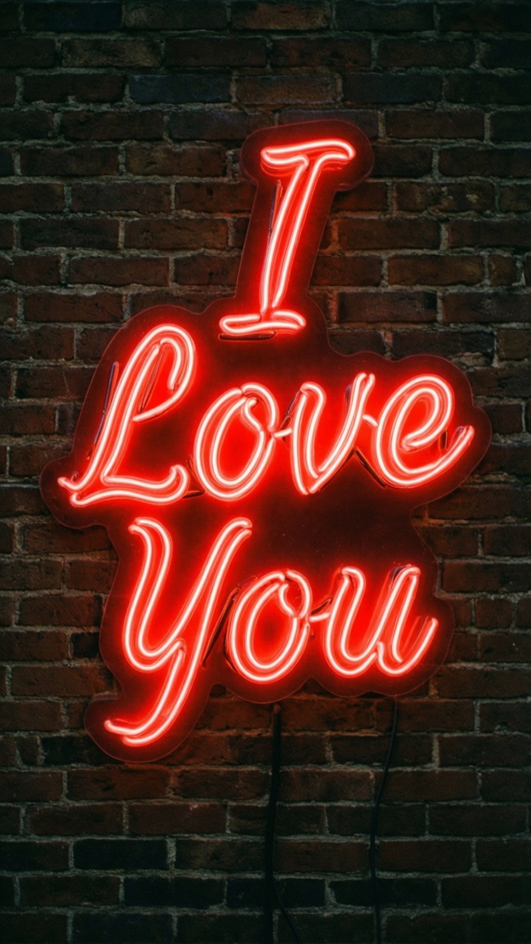 Neon Liefdesteken Muurpapier