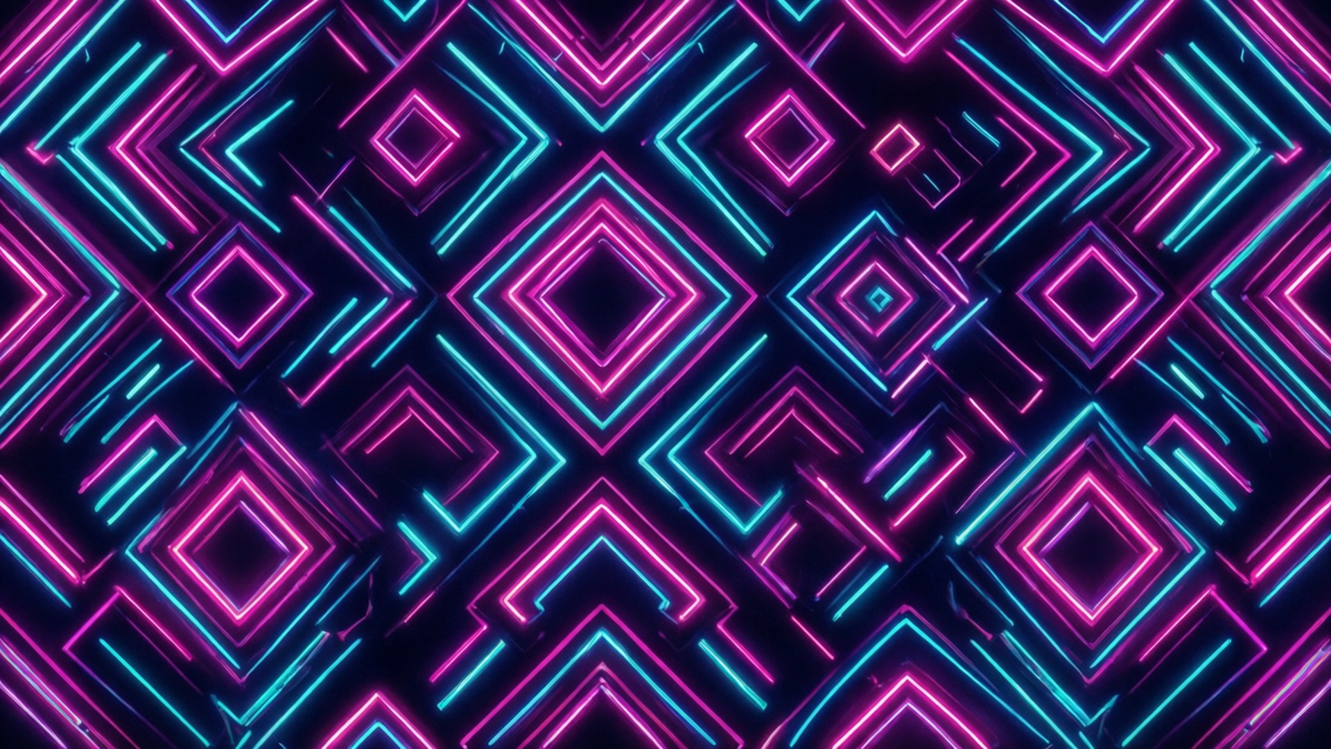 Neon Meetkunde Muurpapier