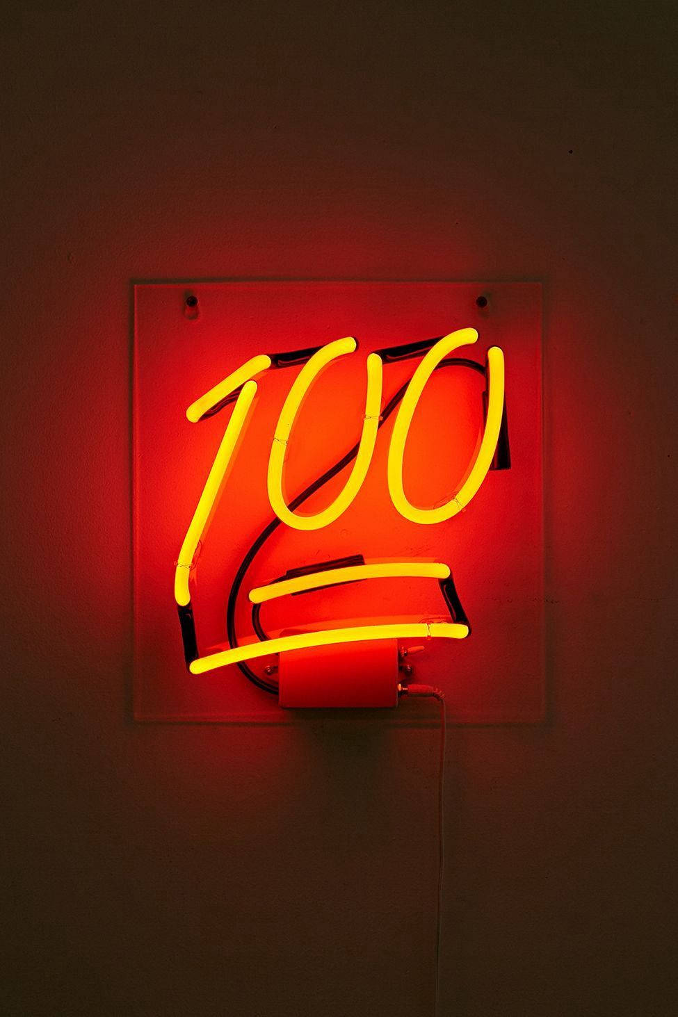 Neon Oranje Estetiek 100 Muurpapier