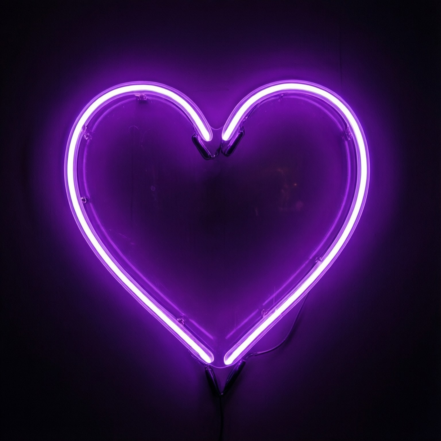 Neon Pers Hart Muurpapier
