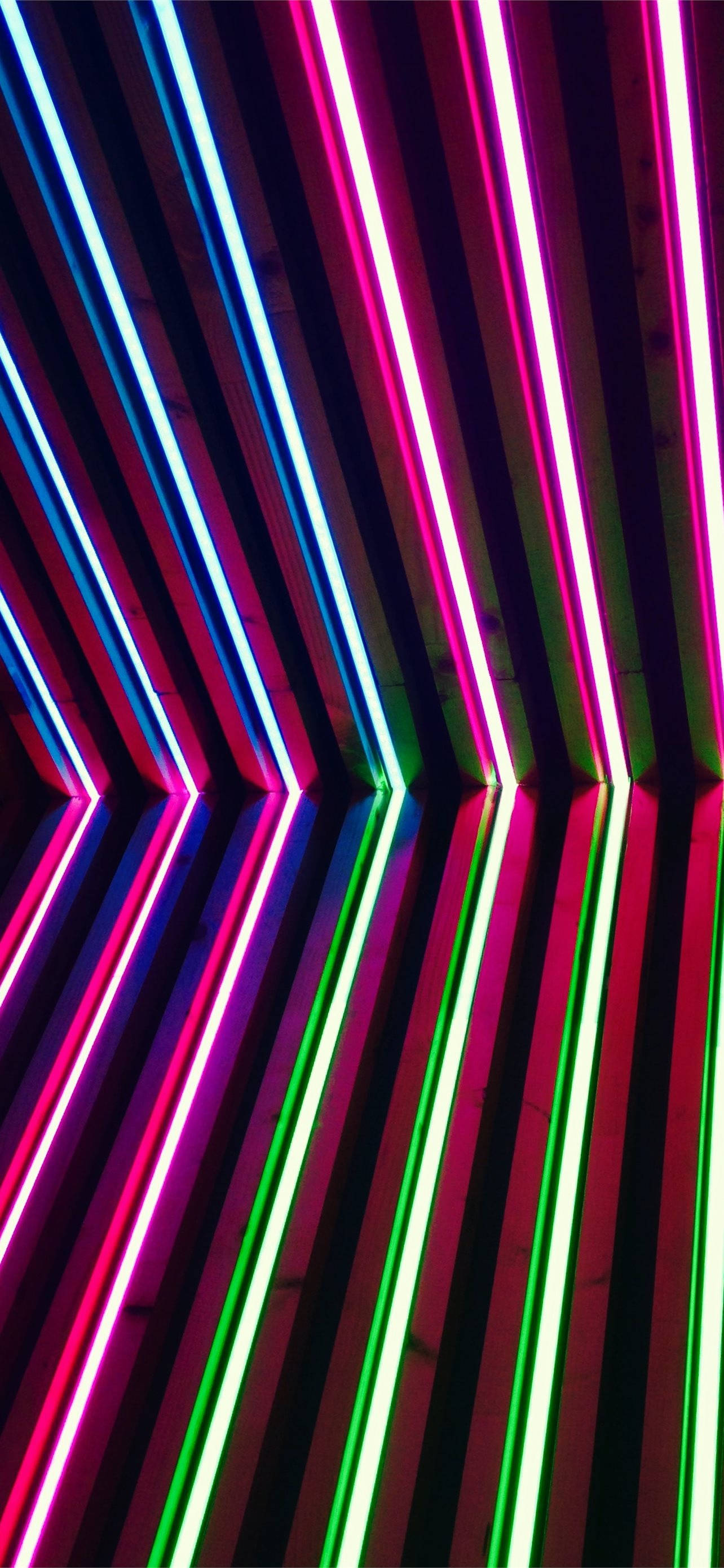 Neon Pers iPhone Buisligte Muurpapier