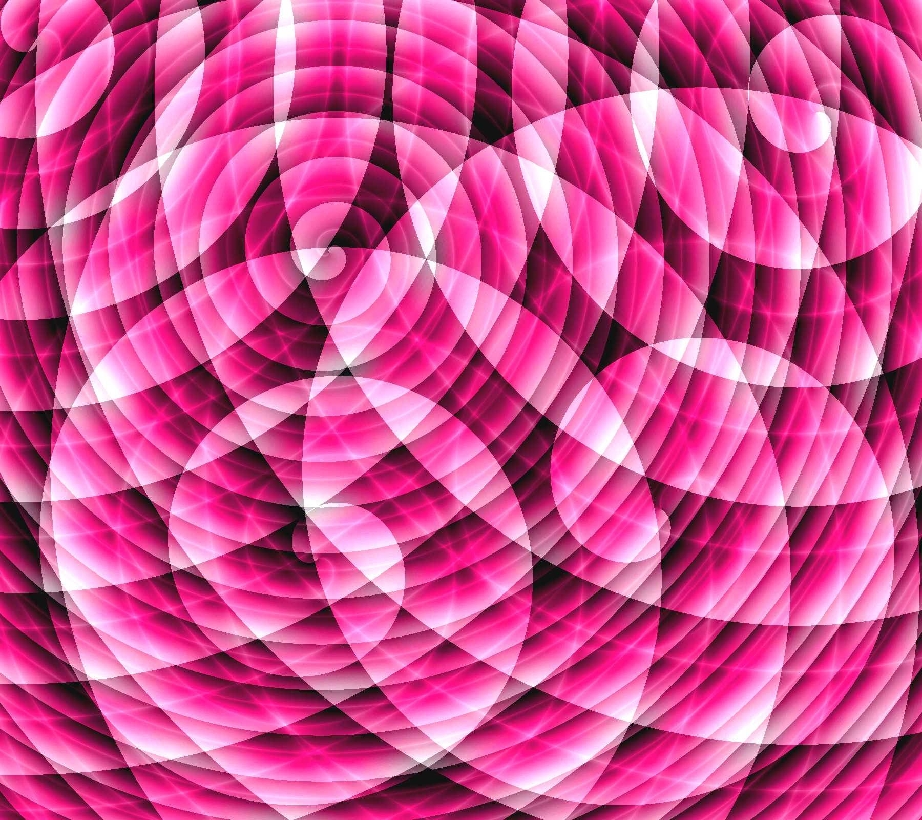 Neon Pienk Fraktale Kuns Muurpapier