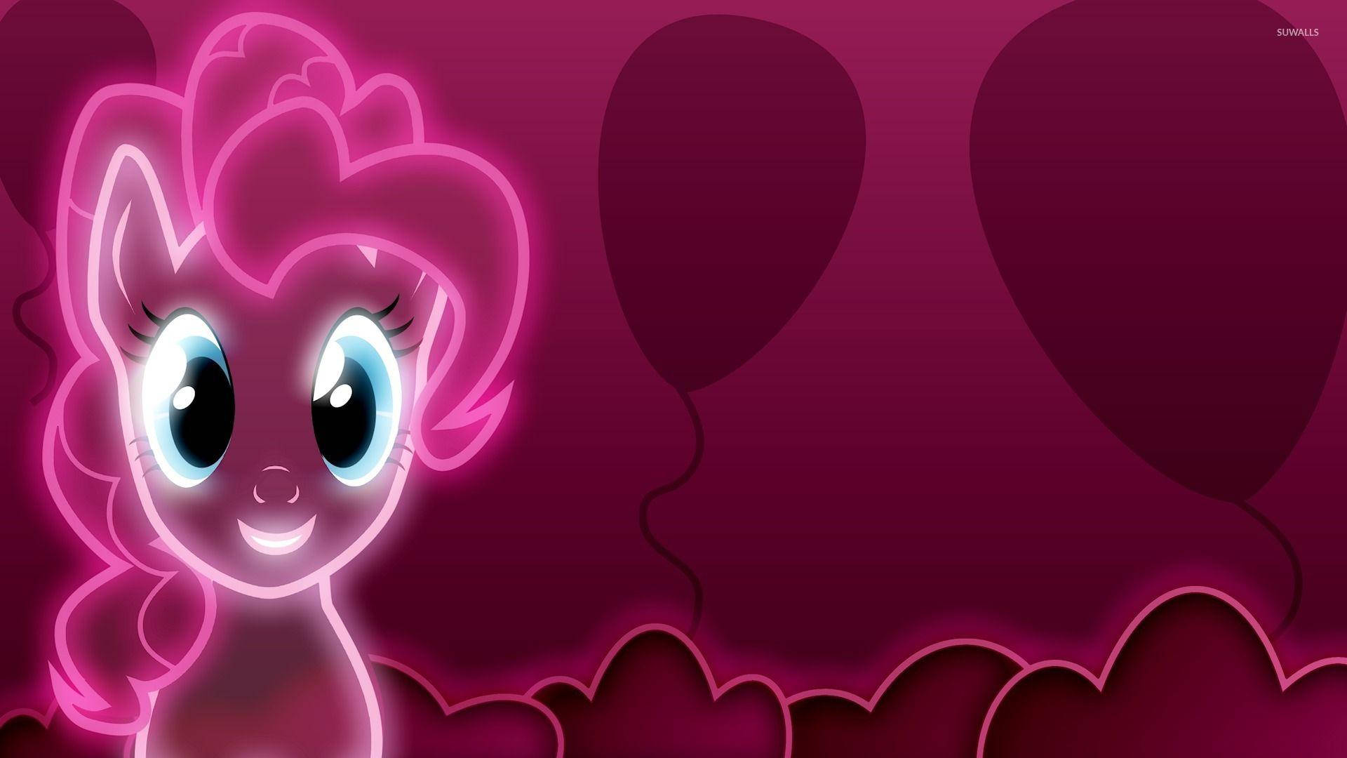 Neon Pienk Pinkie Pie Muurpapier