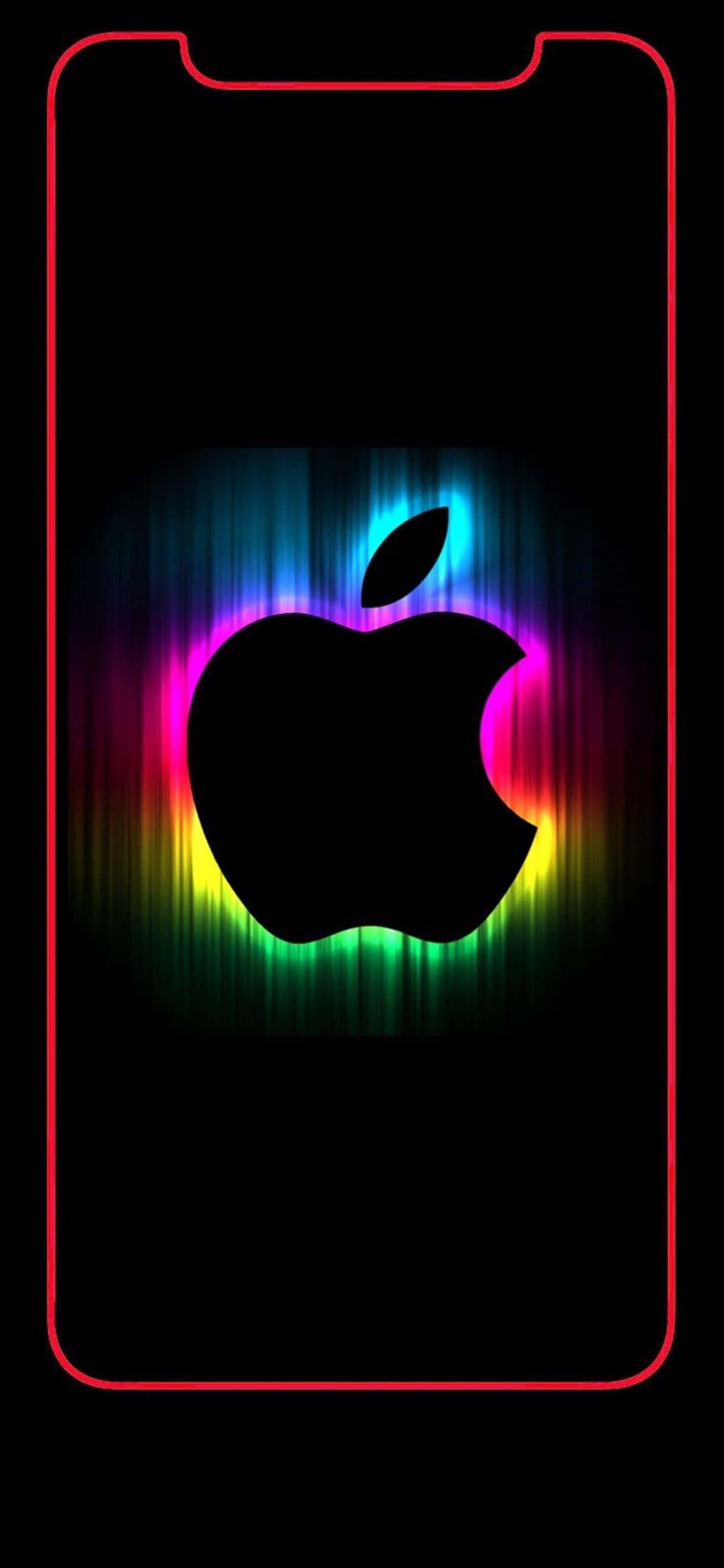 Neon Reënboog Lig Amazing Apple HD iPhone Muurpapier