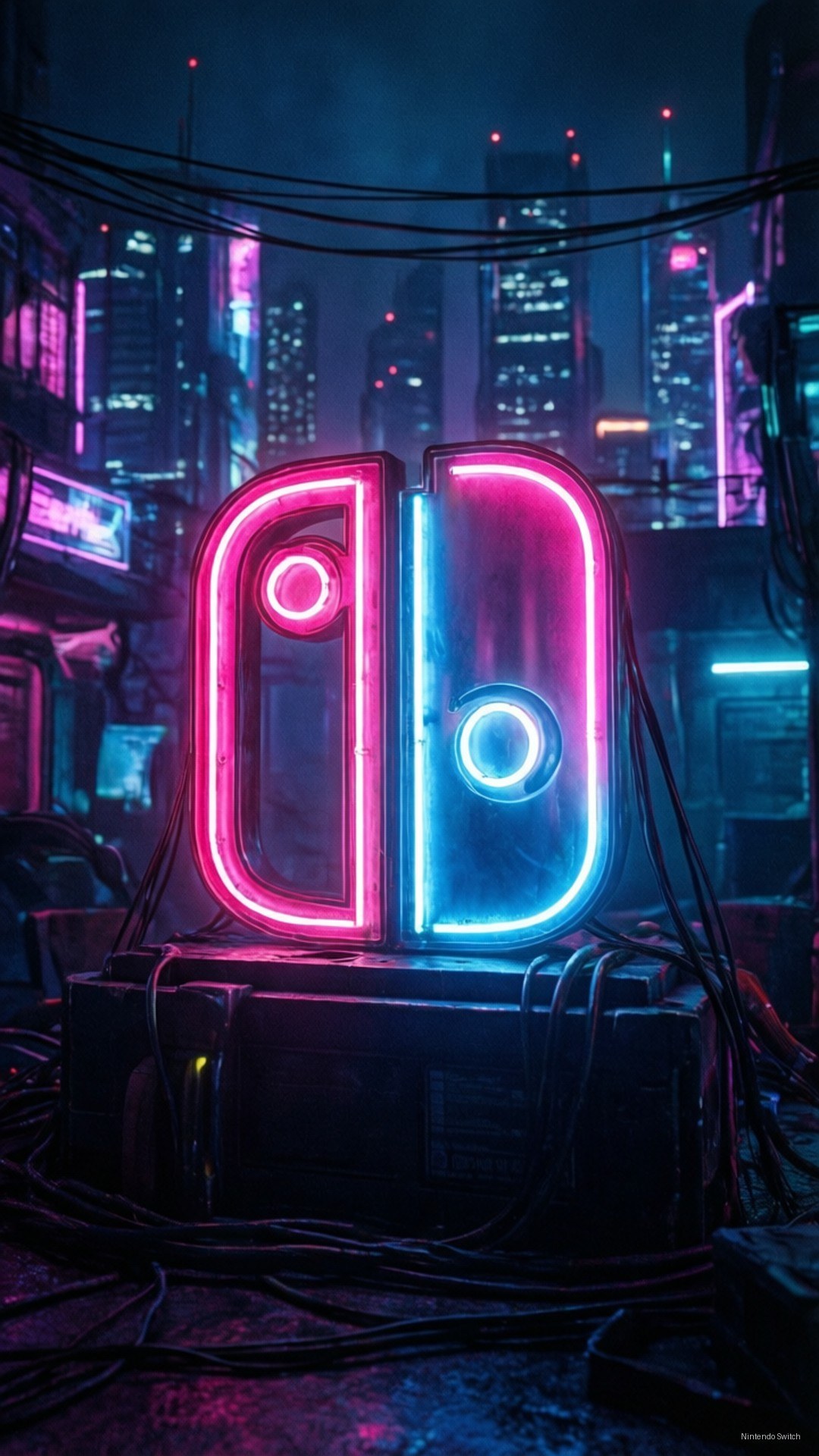 Neon Switch-logo Muurpapier