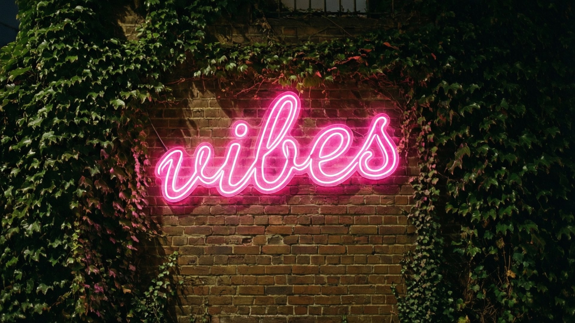 Neon Vibes-teken Muurpapier