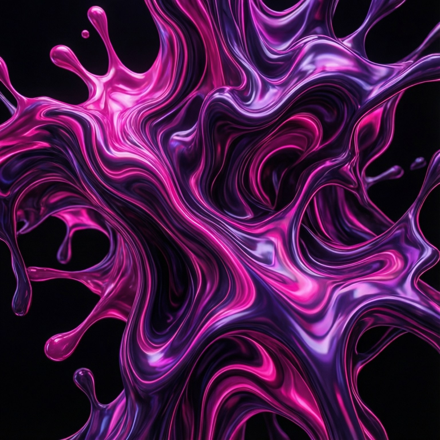 Neon Vloeistofvloei Muurpapier