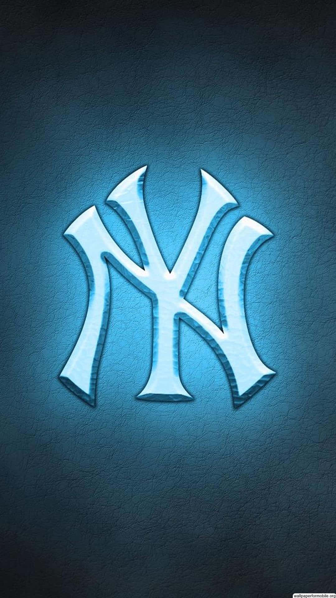 Neonblou New York Yankees iPhone Muurpapier