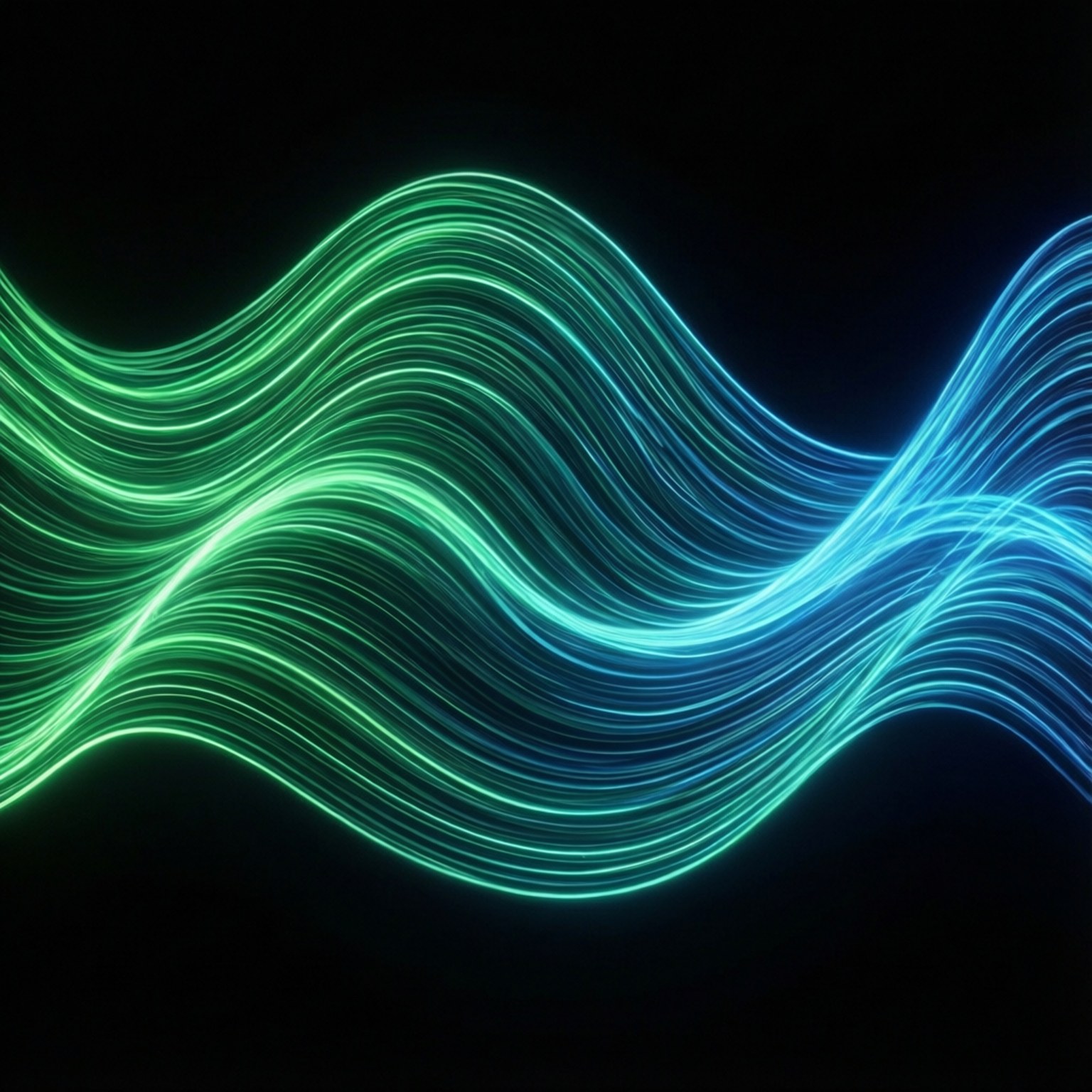 Neongolf Abstrak Muurpapier