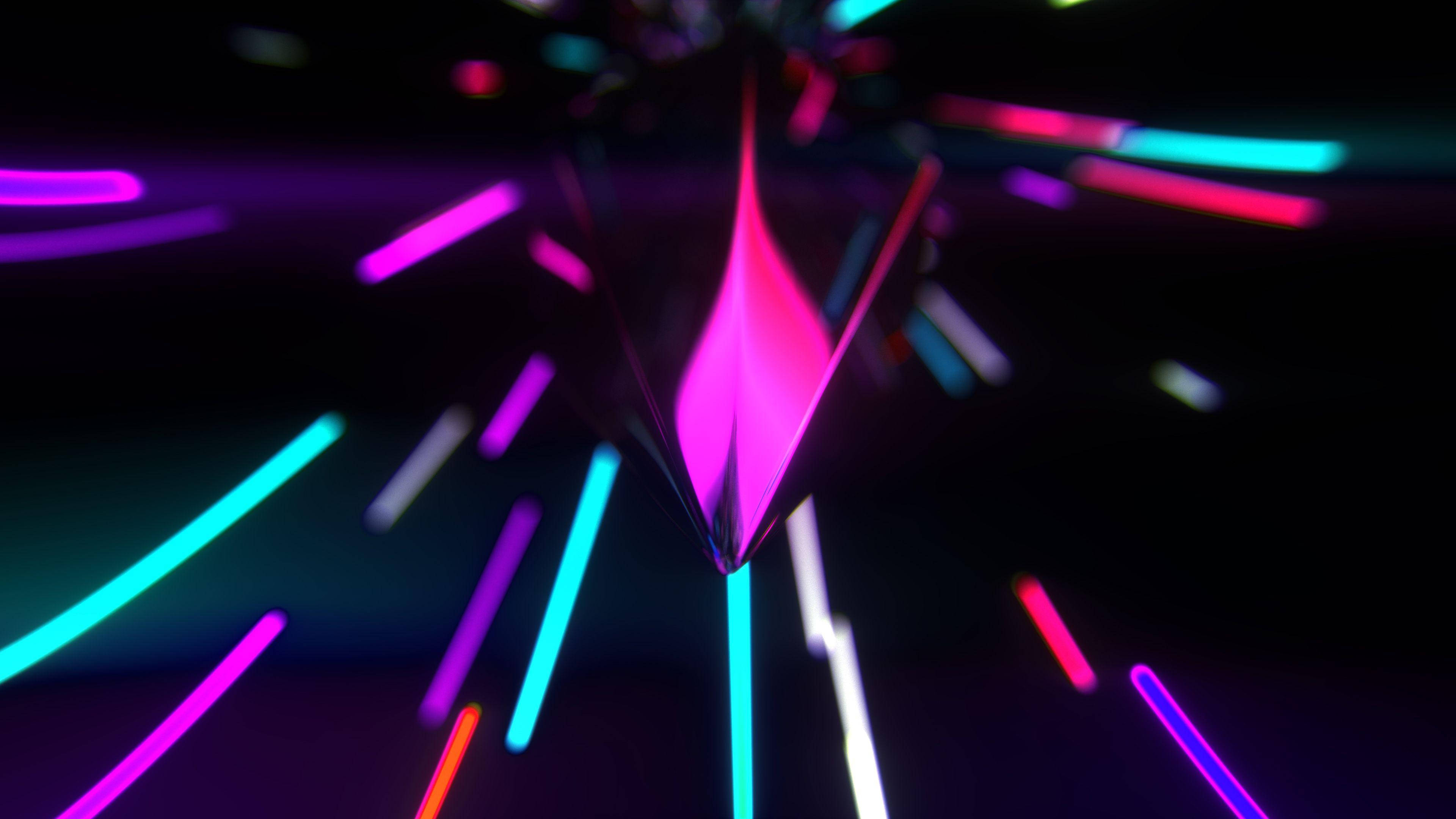 Neonligskerf Muurpapier