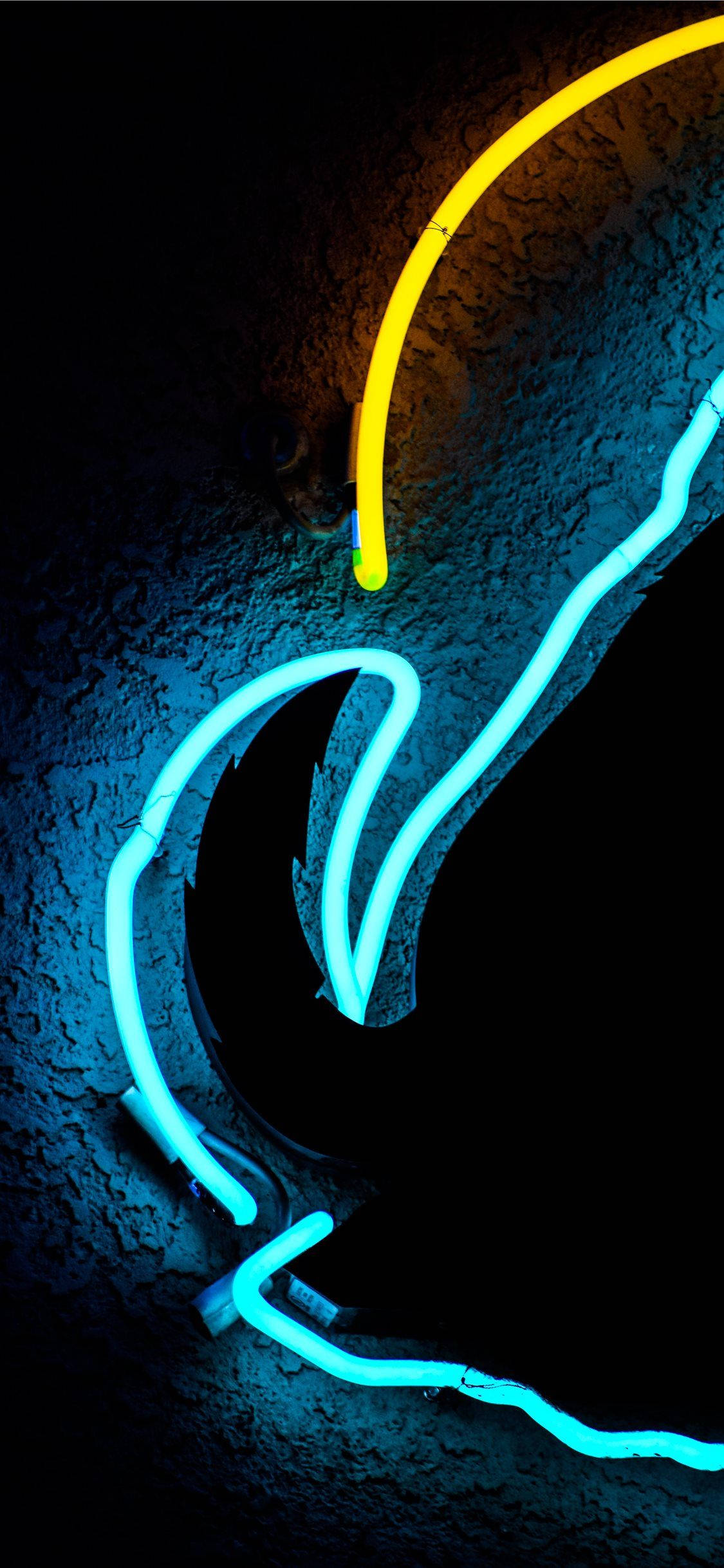 Neonligte iPhone 11 Pro Max Muurpapier