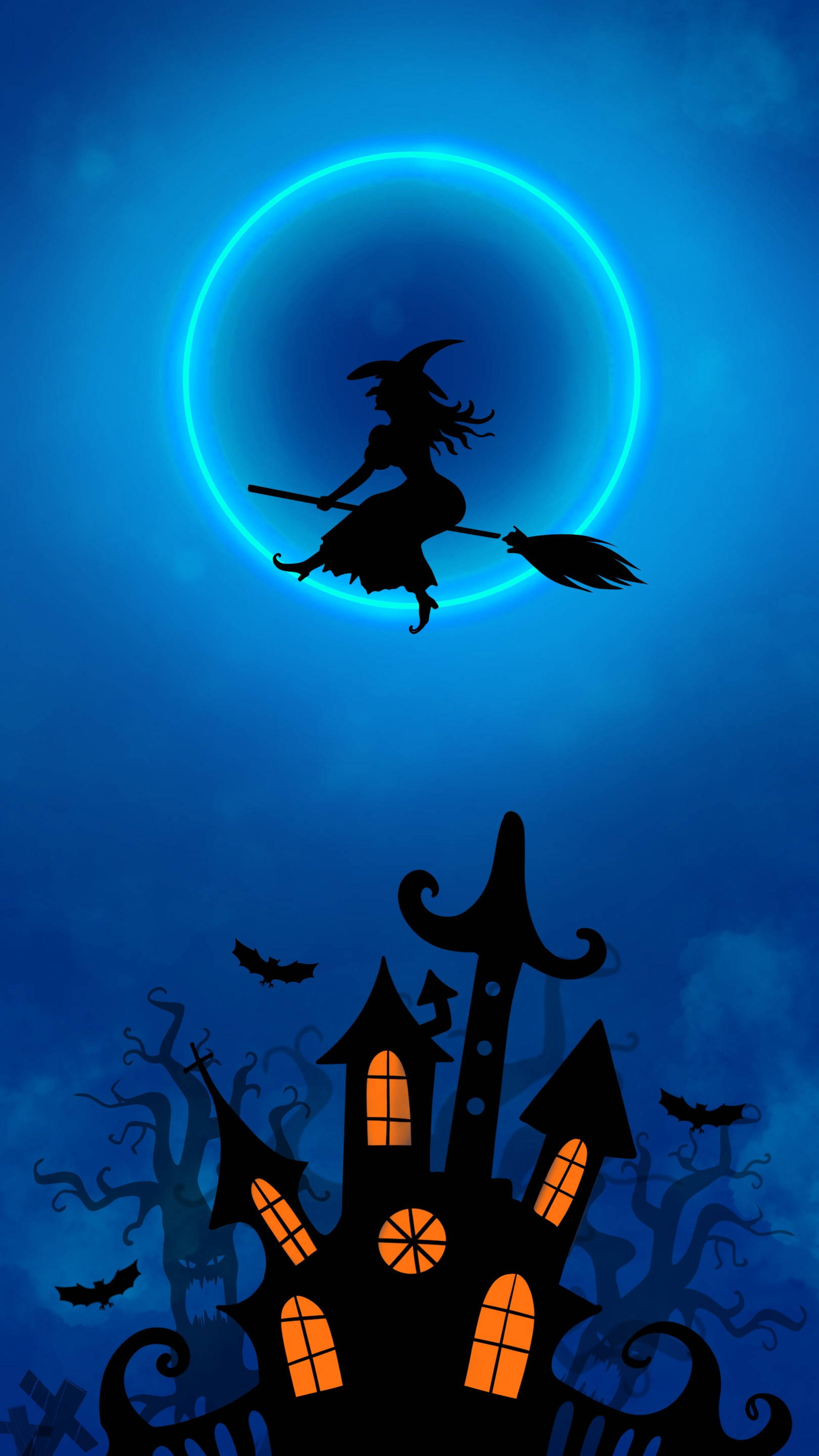 Neonmaan Halloween Muurpapier