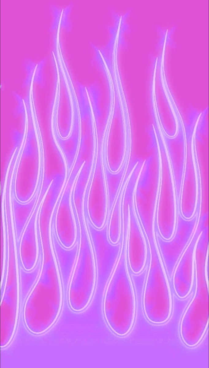 Neonpienk Vlamme Muurpapier