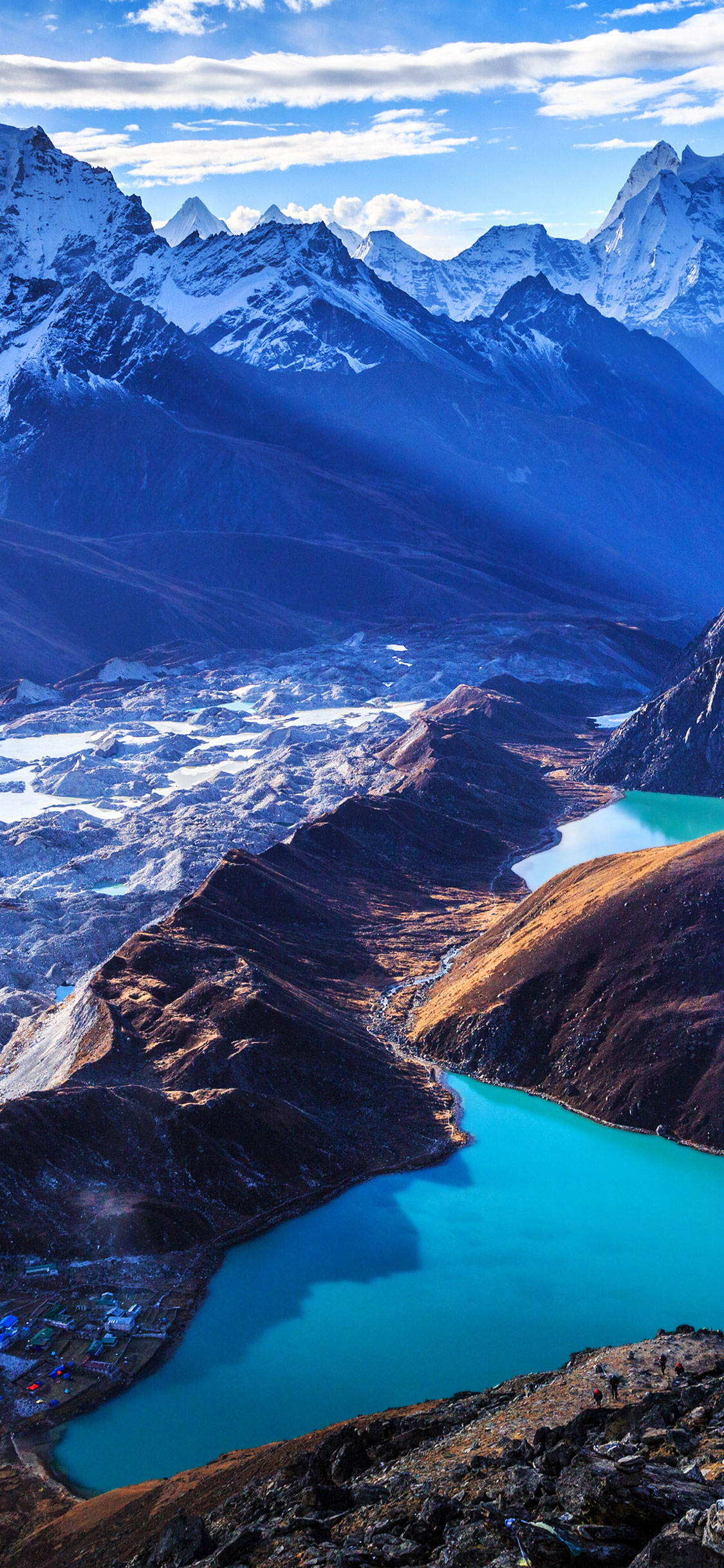 Nepal se Gokyo-meer top iPhone HD Muurpapier