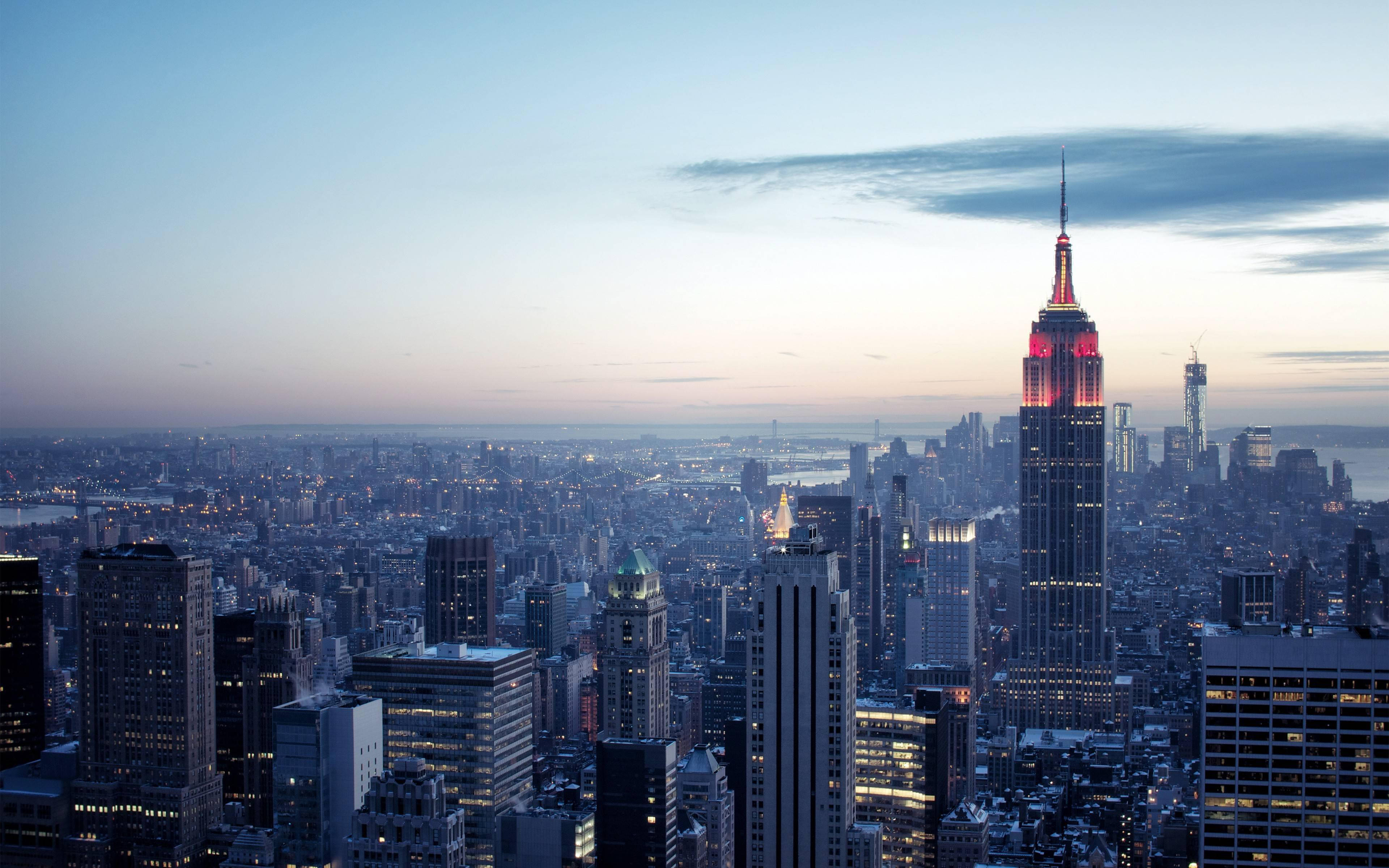 New York Estetiese Empire State-gebou Muurpapier