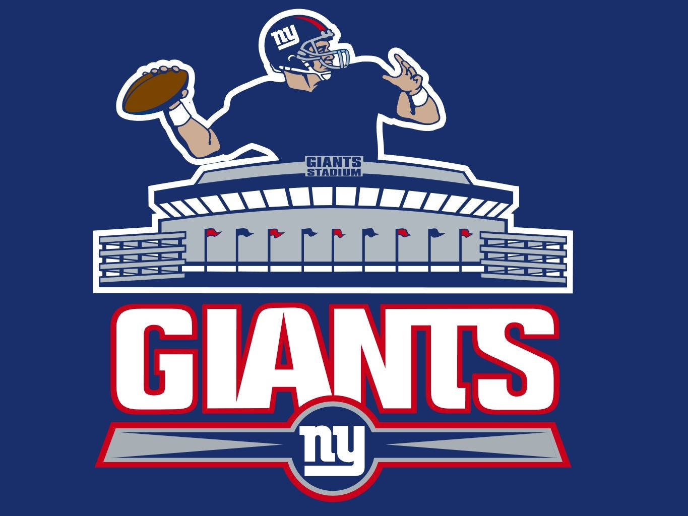 New York Giants-logo-stadion Muurpapier