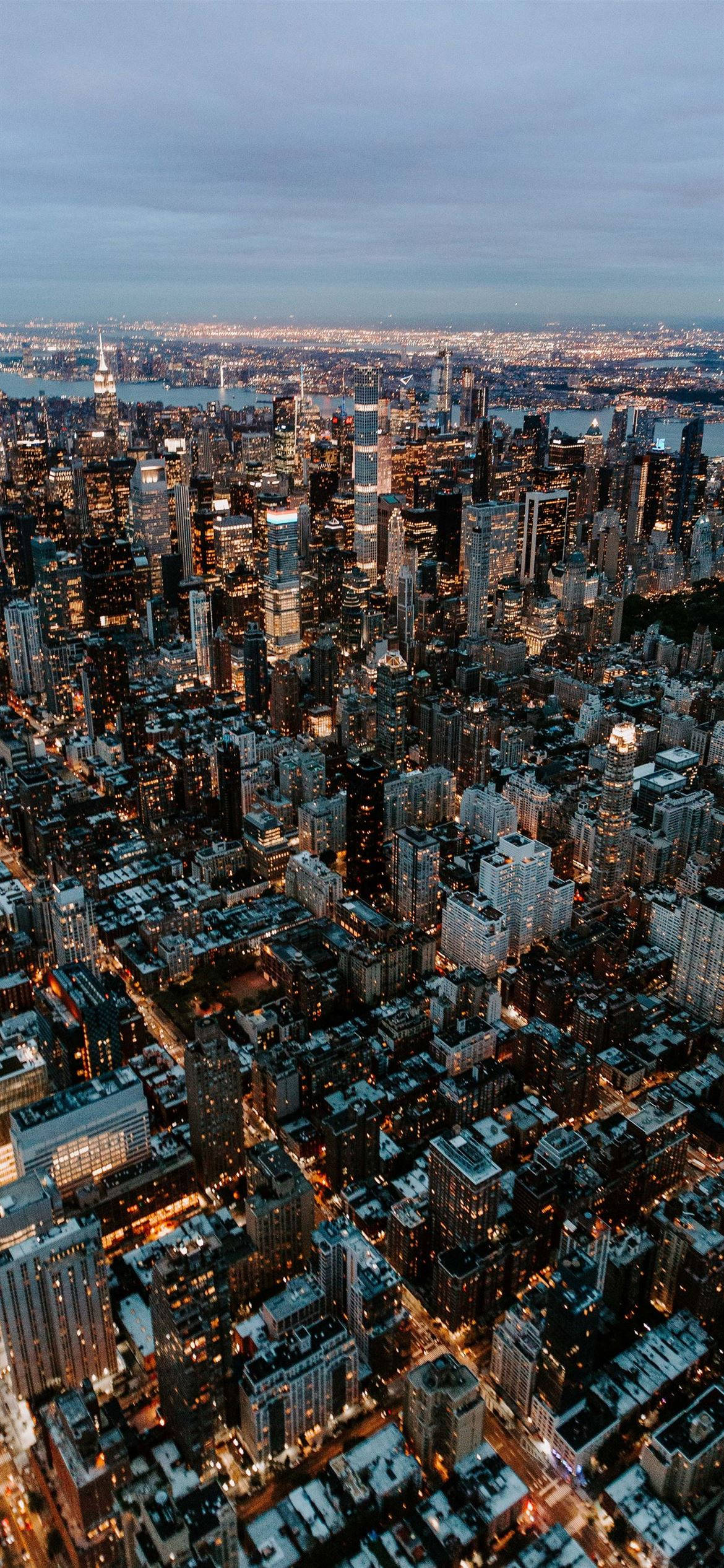 New York Stad iPhone X Lugfoto Muurpapier