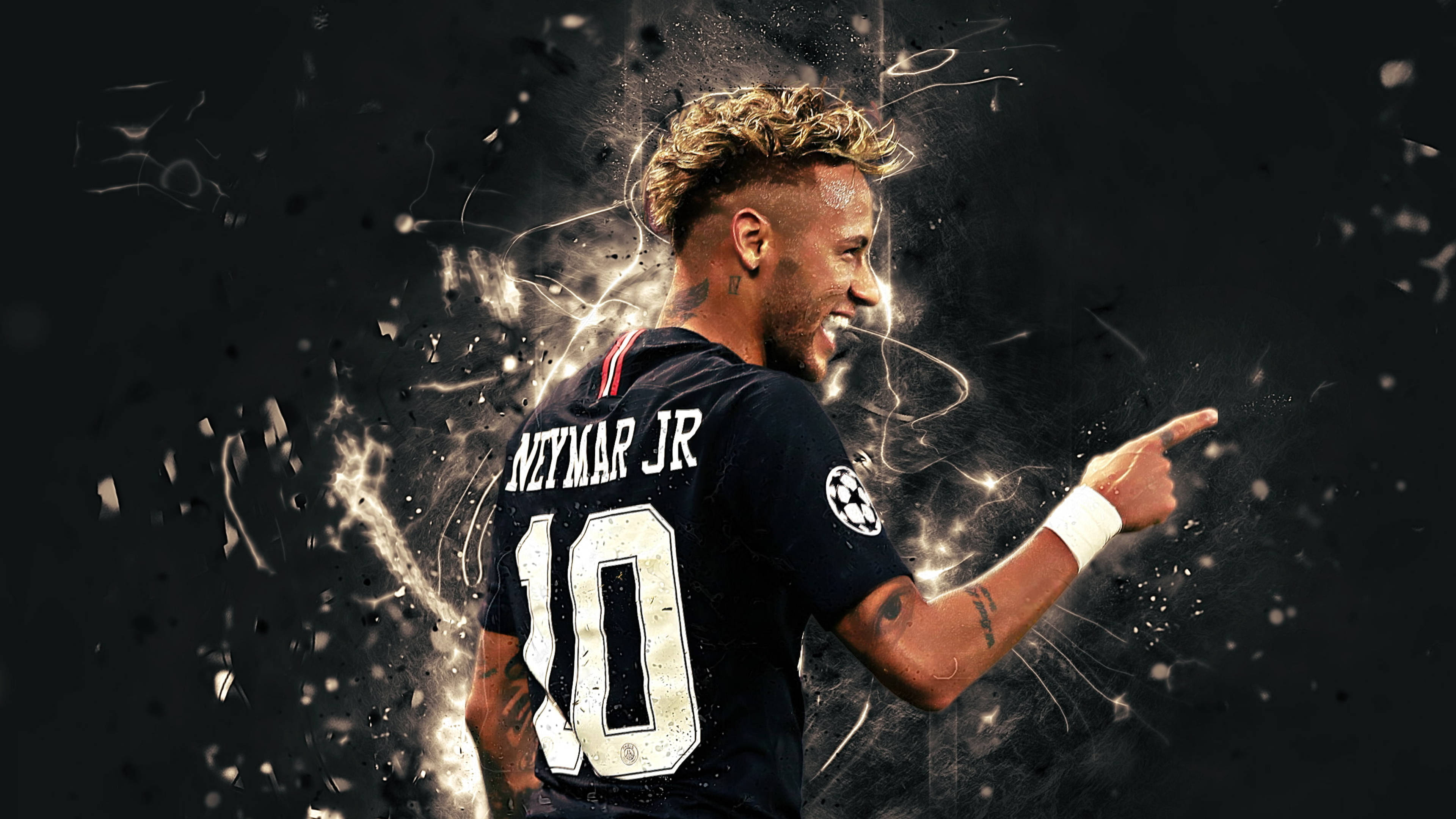 Neymar 4K Witligte Muurpapier