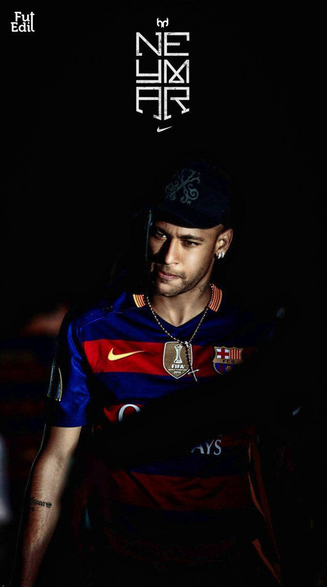 Neymar Nike Kunsmuurpapier.