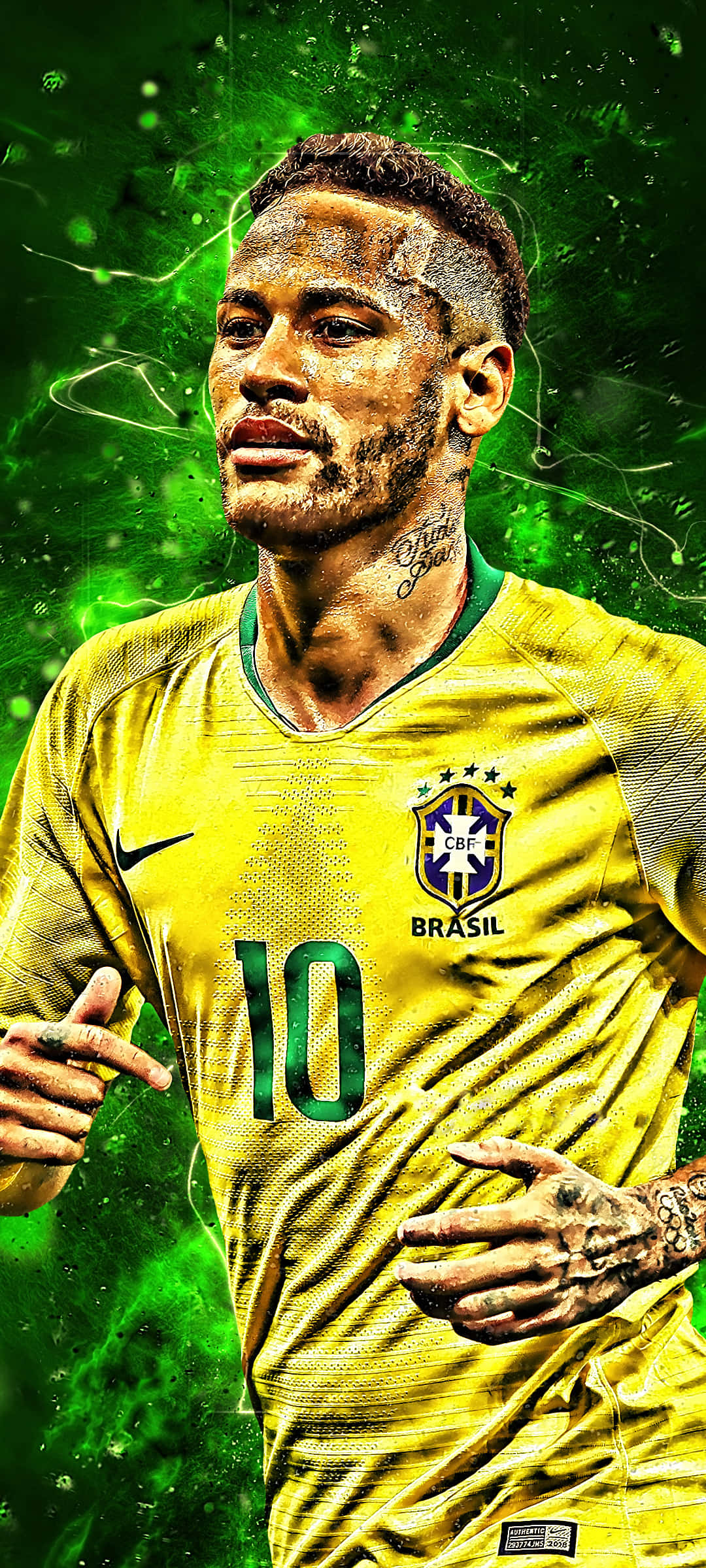 Neymar Geel Trui iPhone Muurpapier