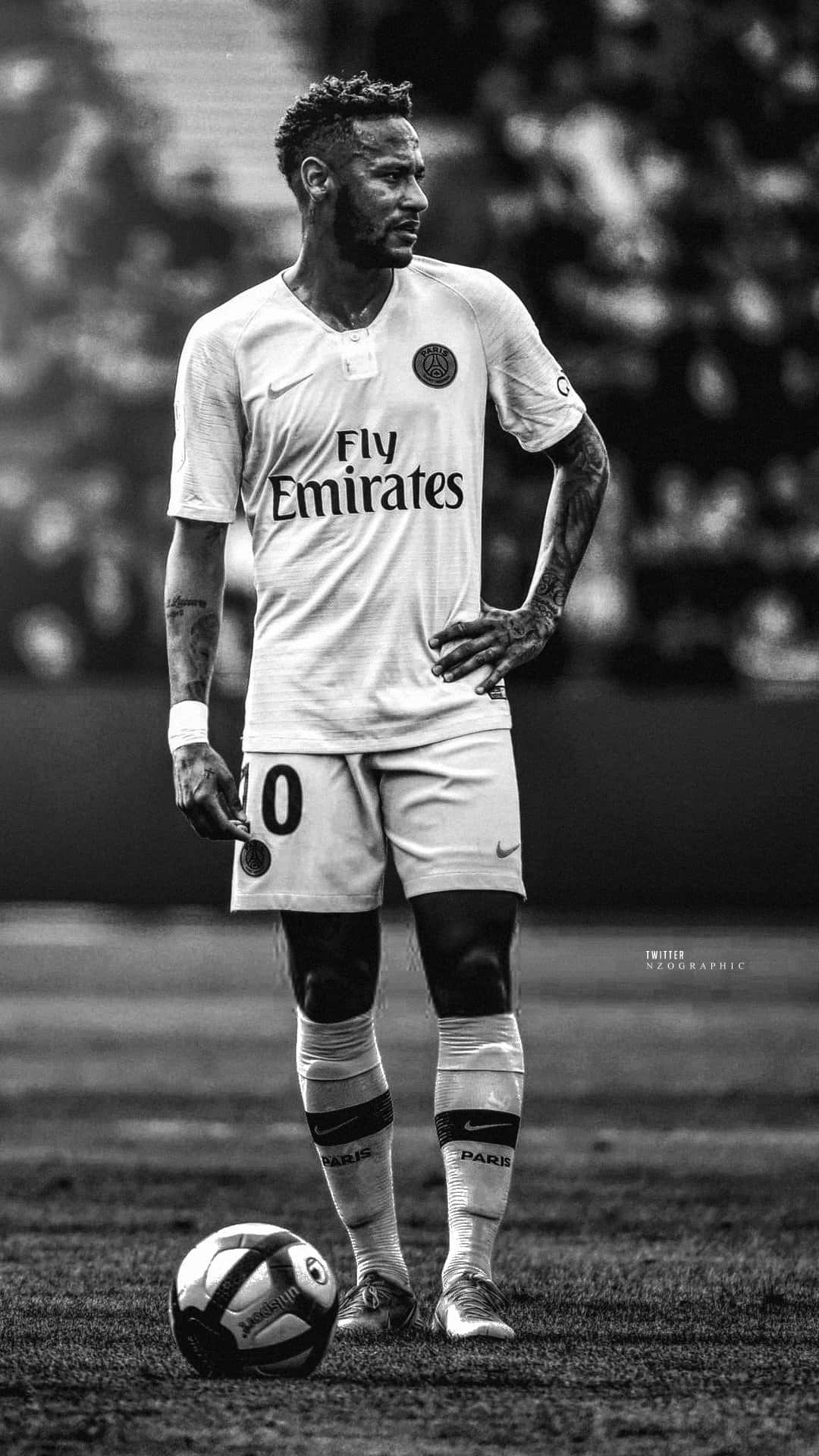 Neymar Hand Op Middellyf iPhone Muurpapier