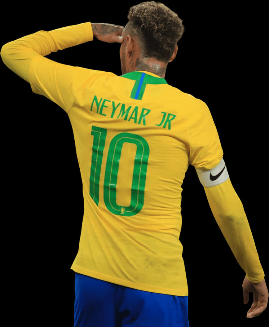 Neymar Jr Brasilia Trui Nommer 10 Muurpapier