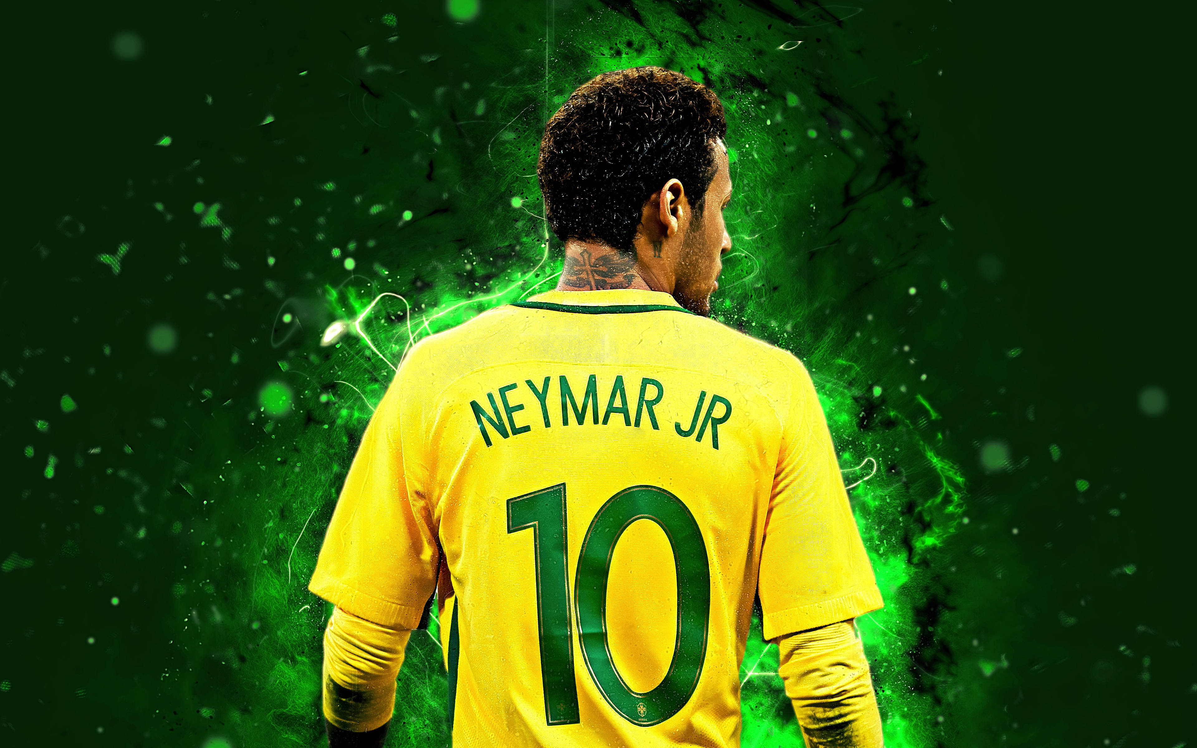 Neymar Jr Brasildrag Muurpapier