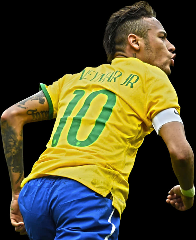 Neymar Jr Brasilië Nommer 10 Trui Muurpapier