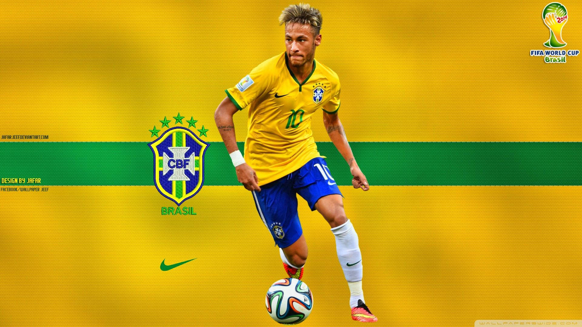 Neymar Jr vir Brasilië Muurpapier