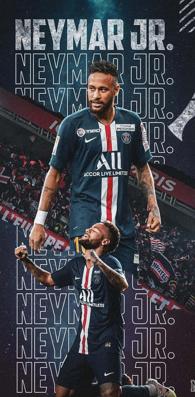 Neymar Lig Die Trofee Op Na 'n Ongelooflike Oorwinning Muurpapier