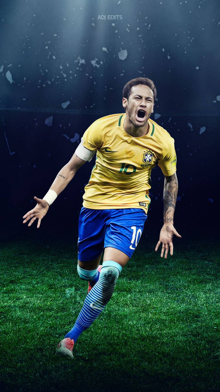 Hardloop Neymar Fan Kuns-agtergrond.