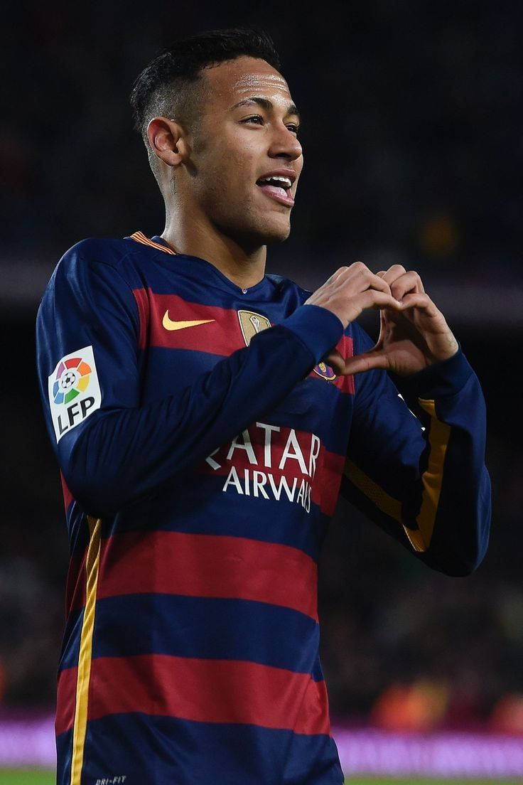 Neymar Jr. Hart-Hand Simbool-agtergrond.
