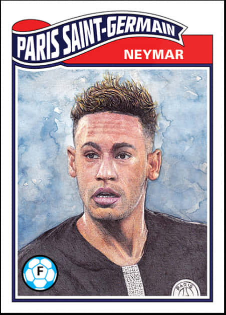 Neymar P S G Portretkaart Muurpapier