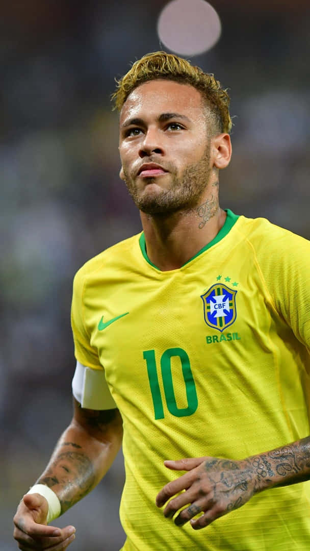 Neymar Ultra HD Brasiliaanse Nasionale Sokkerspan Muurpapier