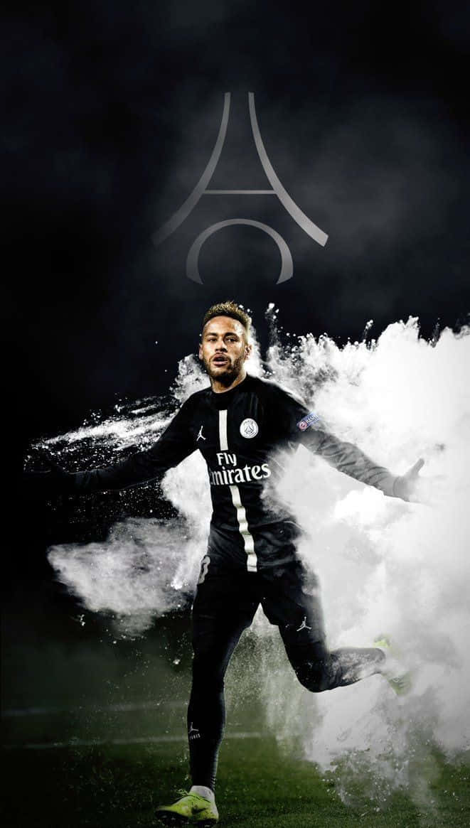 Neymar vier 'n doelpunt met 'n passievolle vertoning van emosie. Muurpapier