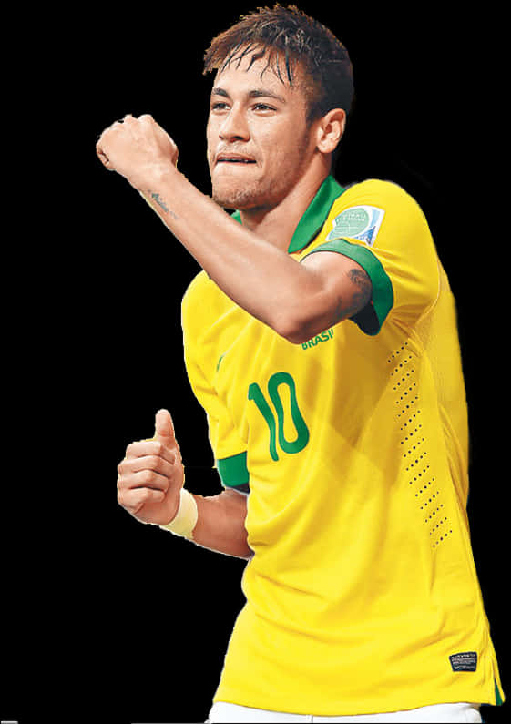 Neymar Vier Oorwinning in Brasilië Trui Muurpapier