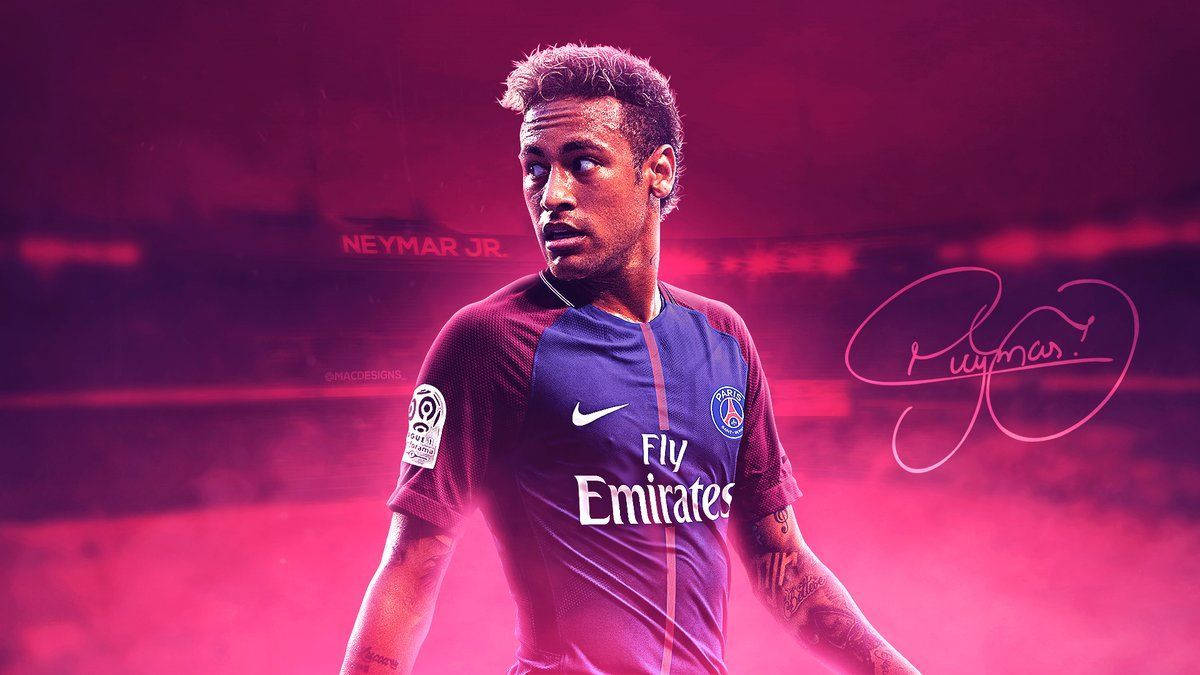 Neymar Estetiese Pienk Kuns-agtergrond.