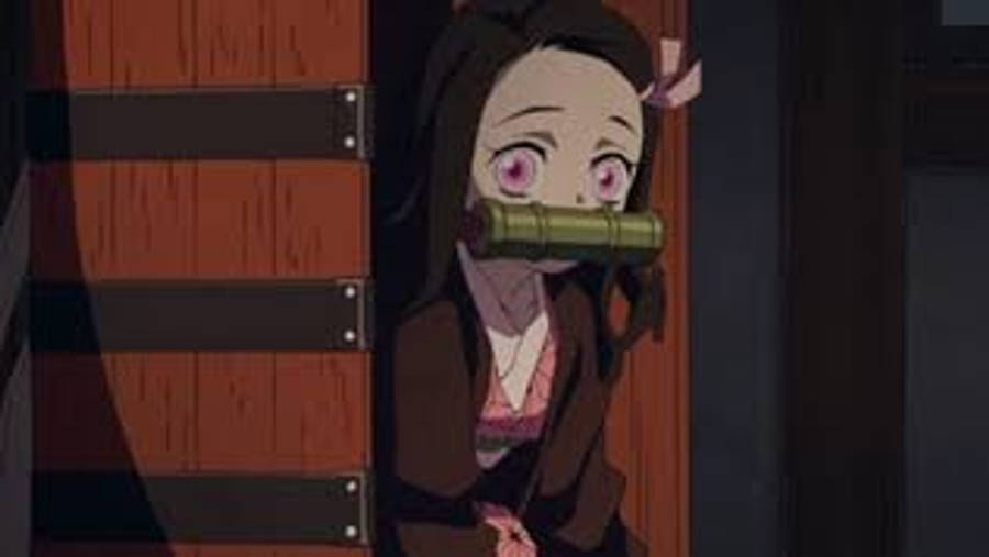 Nezuko van Demon Slayer Nuwe Mandjie Muurpapier