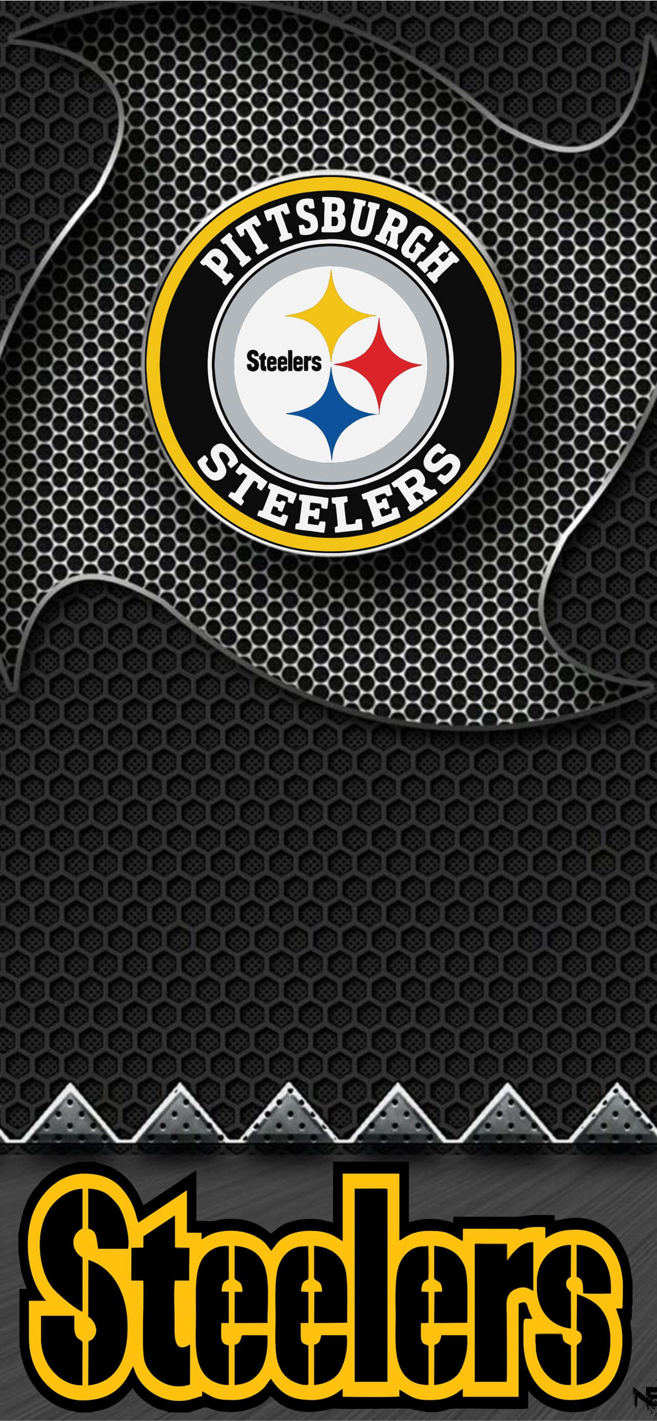 NFL-aanhangers Verbly: Wys jou Spantrots met Steelers iPhone-agtergrond Muurpapier