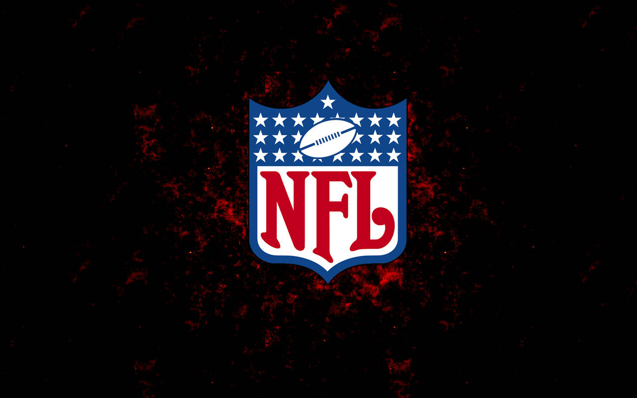 NFL Voetballogo op Swart Agtergrond Muurpapier