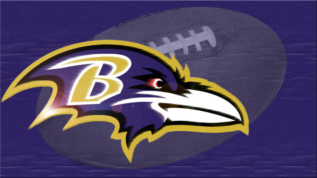 NFL Voetbalspan Baltimore Ravens-logo Muurpapier