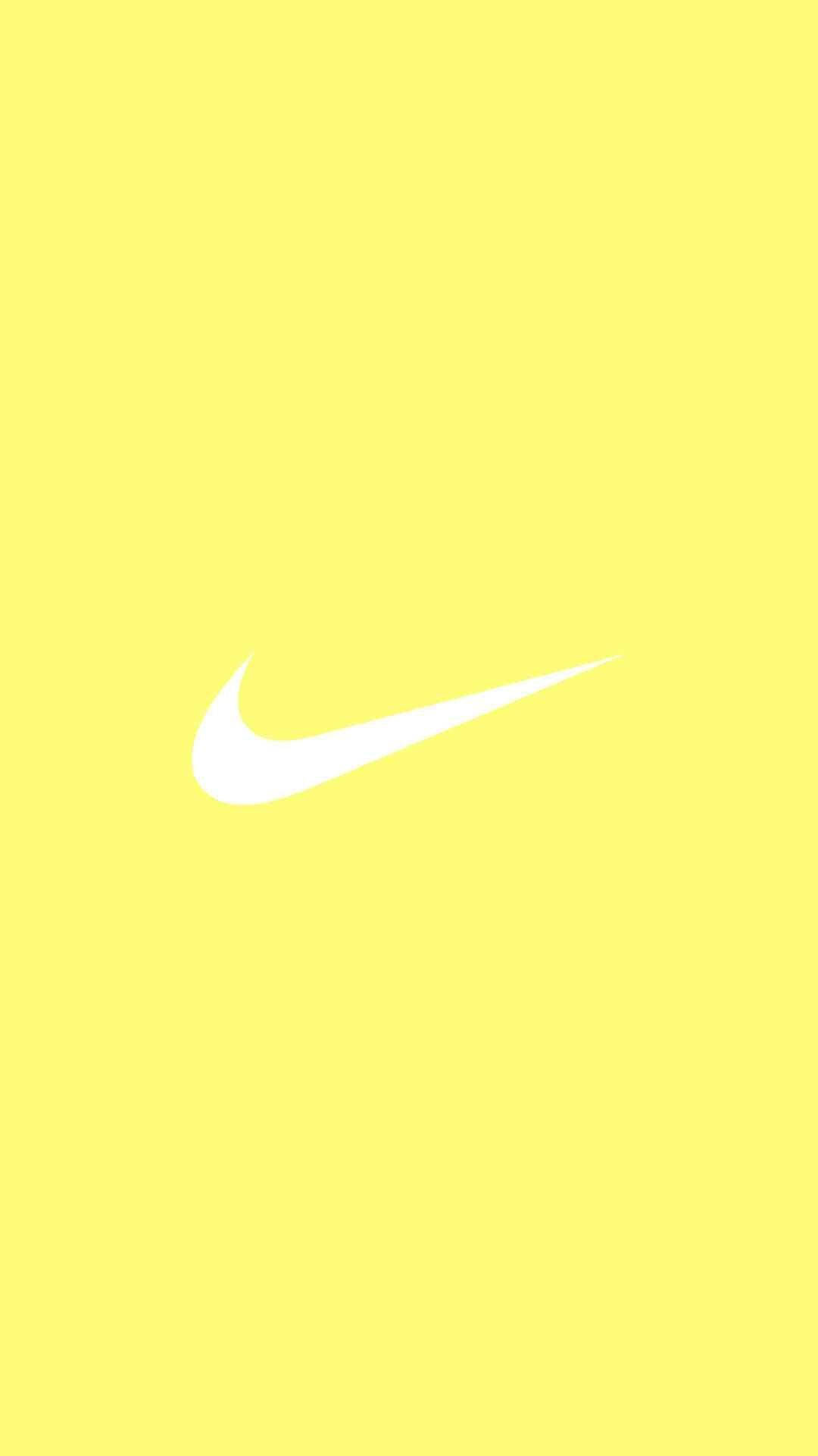 Nike Logo Geel Foon Eenvoudig Muurpapier