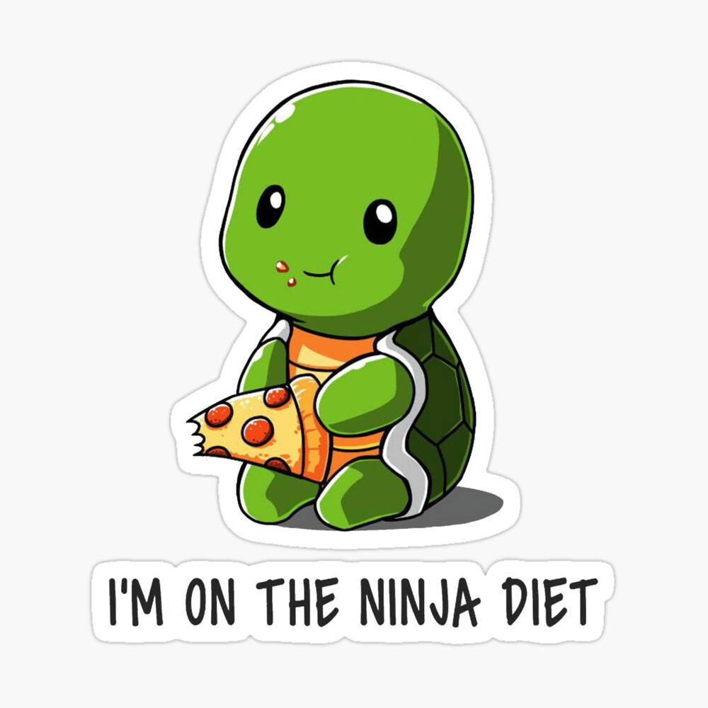 Ninja Dieet Oulike Skilpad Muurpapier