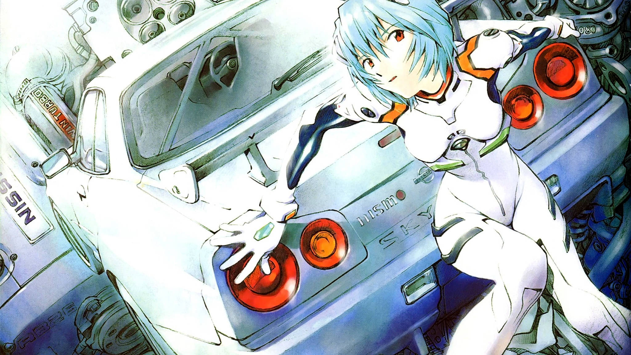 Nissan Skyline Anime Motor Muurpapier