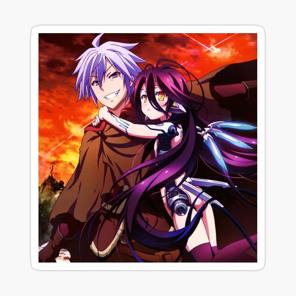 No Game No Life Riku wat Shuvi dra Foto Muurpapier