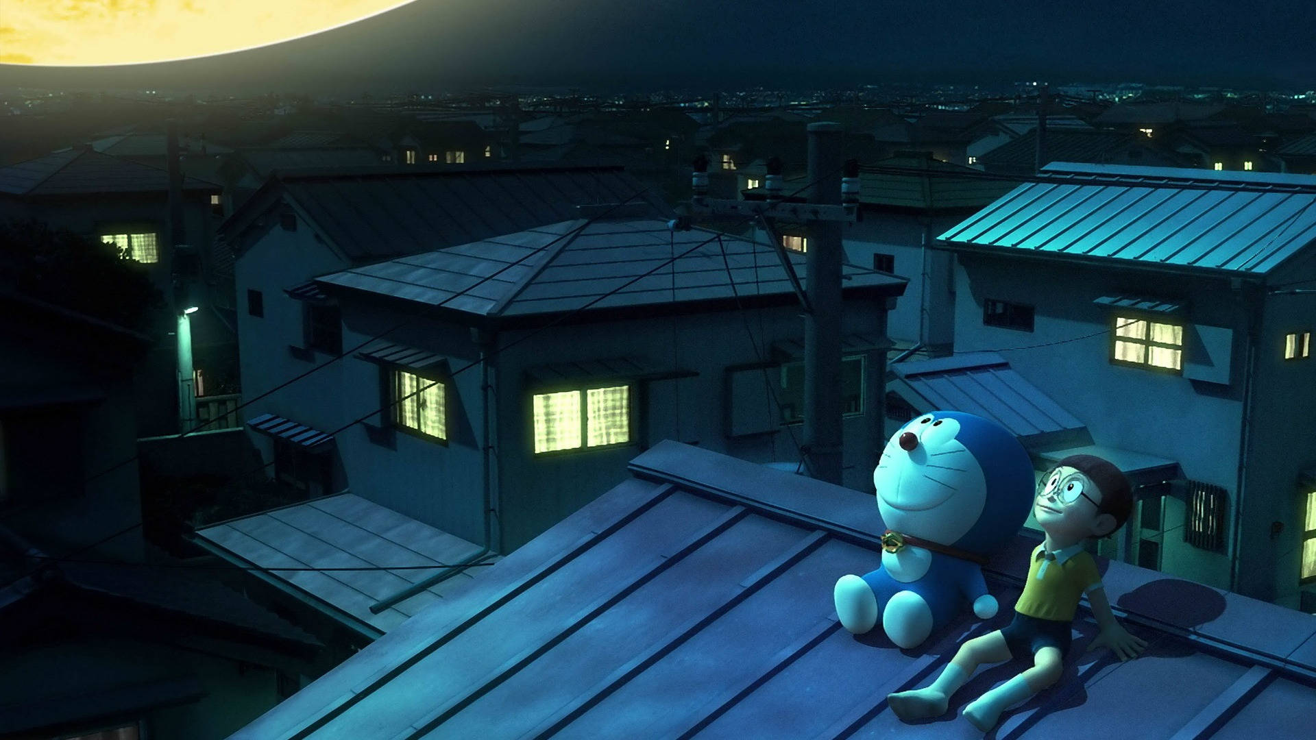 Nobita en Doraemon 3D Muurpapier
