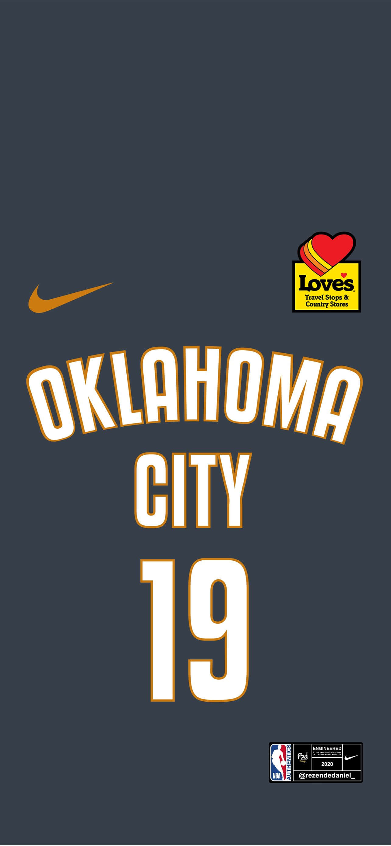 Nommer 19 van Oklahoma City Thunders Muurpapier
