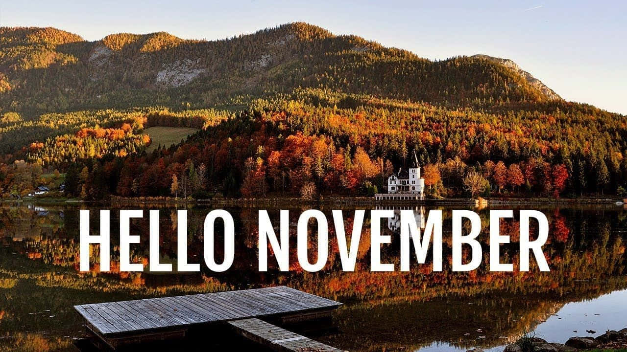 November Val Herfs Hallo November Woud Muurpapier